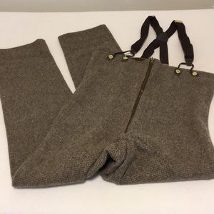 Wool bib pants